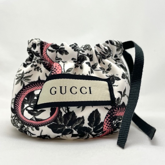 Gucci 605820 Gold Ruby Red Swarovski Crystal GG Marmont Logo Cocktail Ring SZ M - Picture 8 of 12